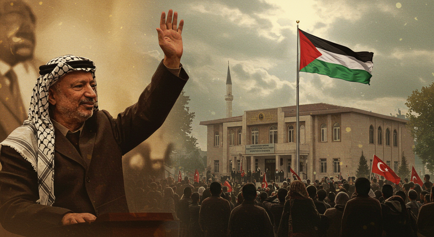 فتح ممثلية منظمة التحرير ورفع العلم الفلسطيني في أنقرة